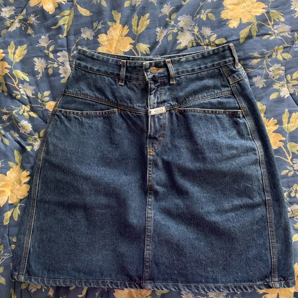 Vintage 80s Marithe Francois Girbaud Denim Skirt